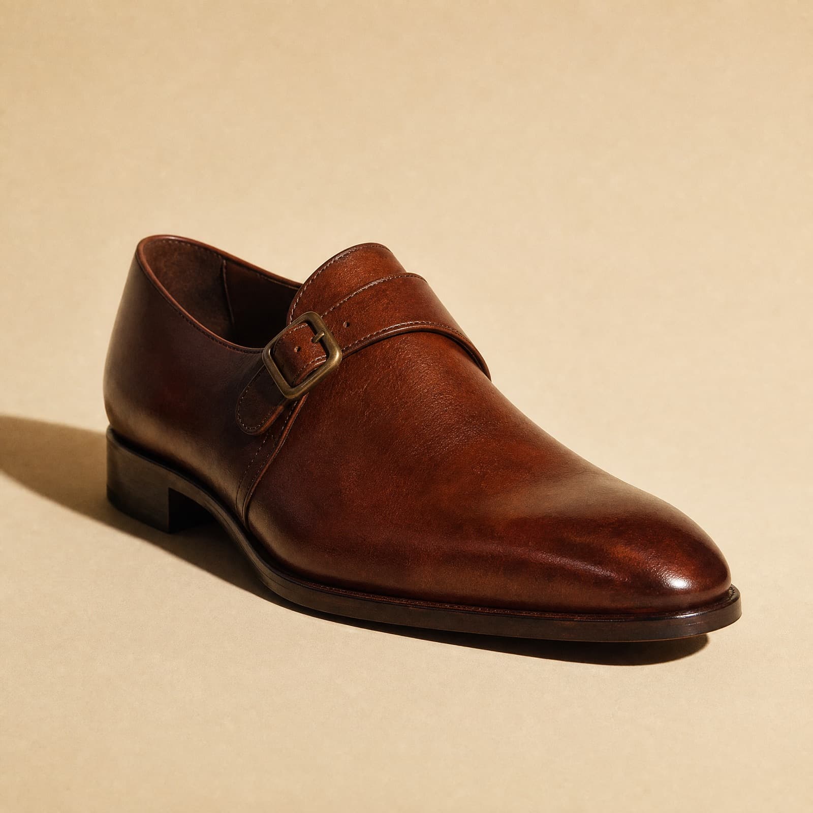 Monk Wholecut, three-quarter view
